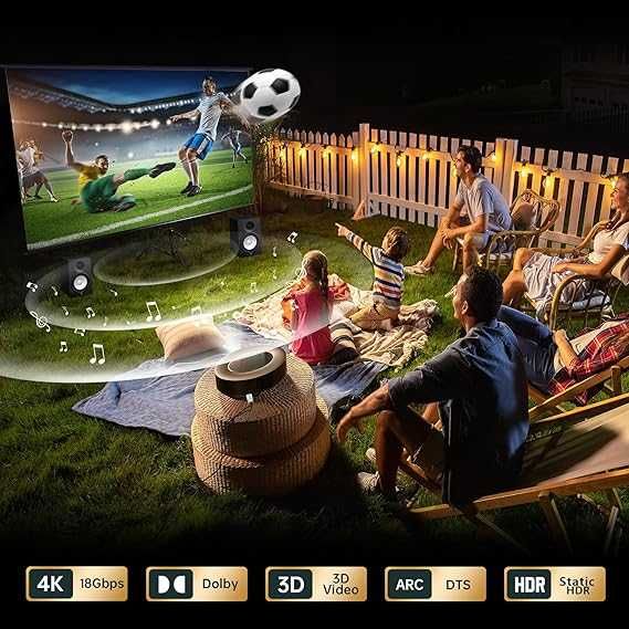 FeizLink 4K оптичен HDMI кабел - 50 фута, 18Gbps HDR10 HDCP2.3 3D