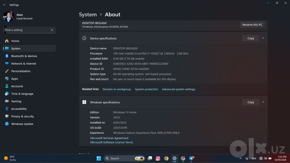 кампютер Asus Vivobook core i7...