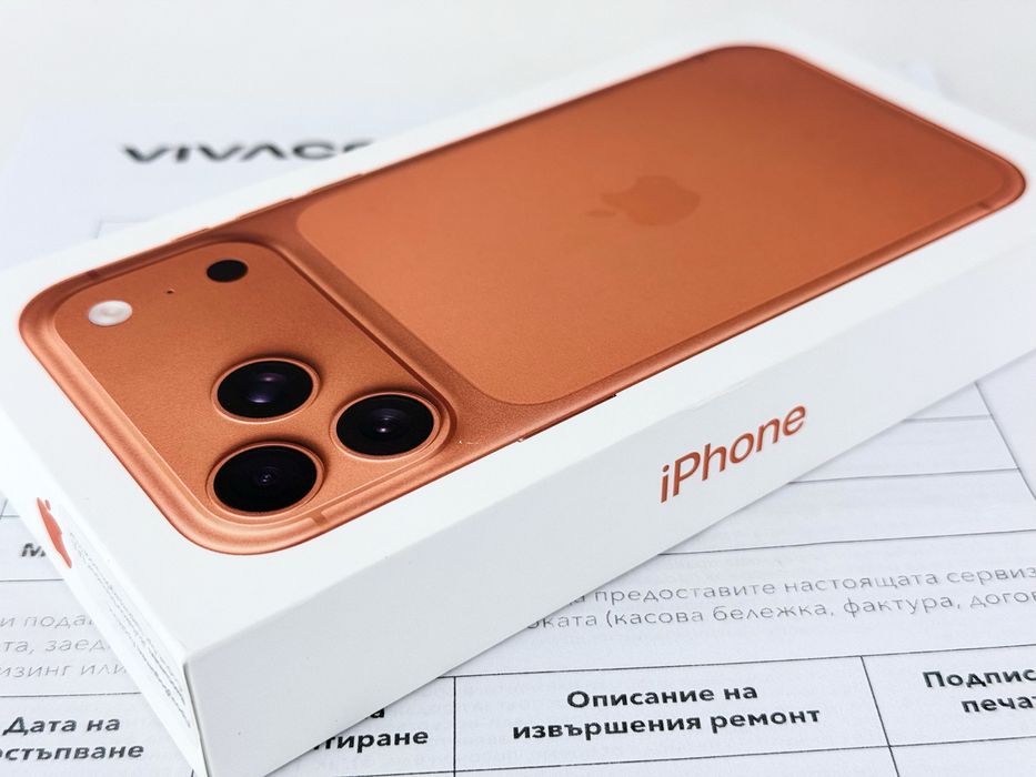 НОВ! Apple iPhone 17 Pro Max 256GB Cosmic Orange 2г. Гаранция!