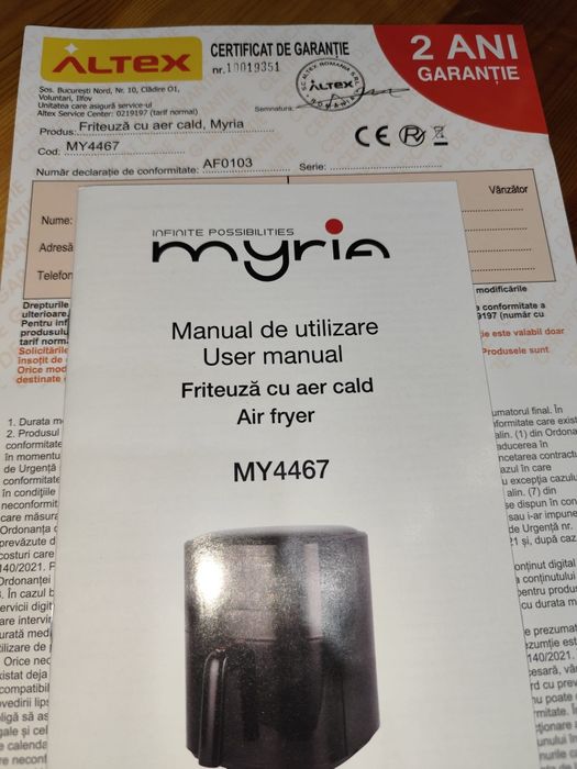 Air fryer Myria  6,5 l.