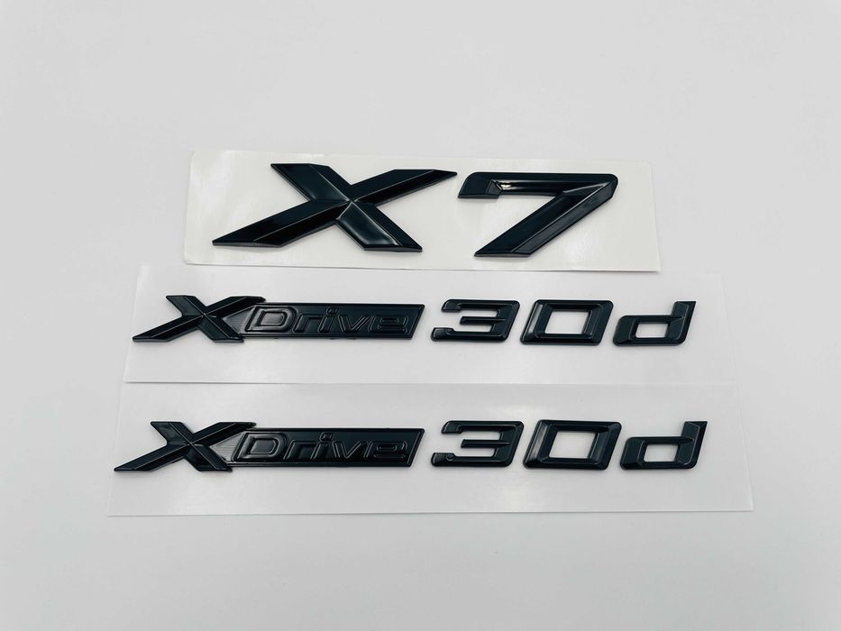 Set embleme compatibile BMW X7 x-drive 30d negru