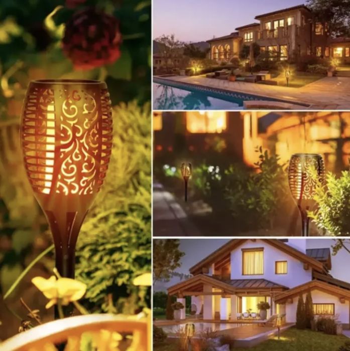 Соларна лампа тип пламък – комплект от 6 бр.