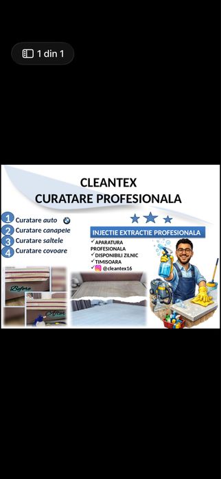 Curatare profesionala canapele, coltare, saltele & interior auto