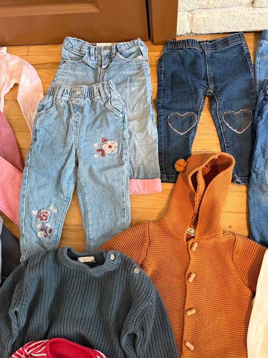 Голям лот дрехи за момиче есен/зима 86/92 - 50+ части 2.80 лв на дреха