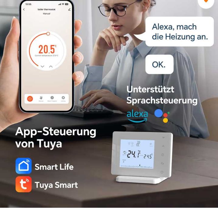 Termostat Inteligent BeOk,Smart Life and Tuya