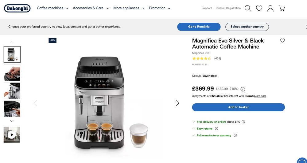 Espressor DeLonghi MAGNIFICA Evo / Nou Sigilat