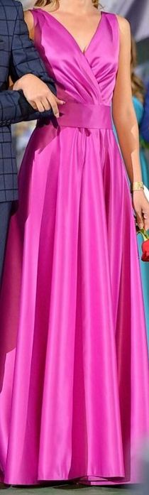 Rochie roz cu funda