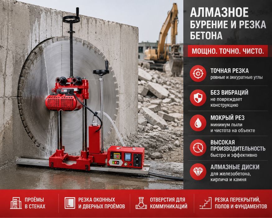 Алмазное резка, и сверление