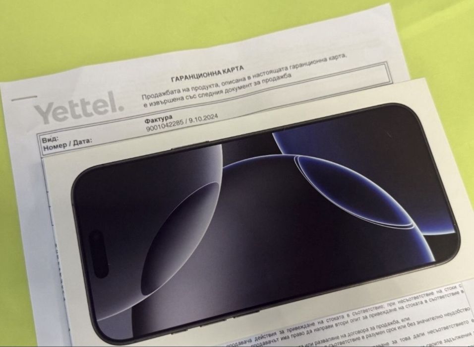 КАТО НОВ 1TB iPhone 16 Pro Max Гаранция Yettel 2027г. Black | Черен