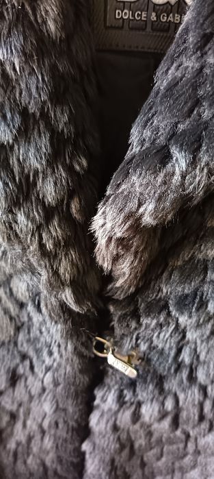 Късо дамско кожено палто от изкуствена материя