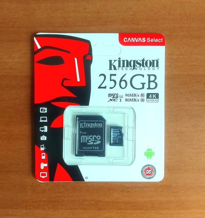 Продам micro sd флешку 256гб kingston
