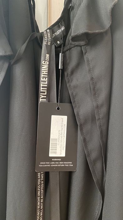 Rochie nouă, cu etichetă PRETTY LITTLE THING, seară, midi, spate gol