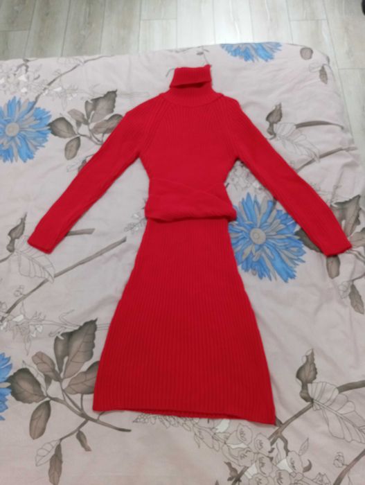 Rochie roșie cambrata Crăciun/Revelion