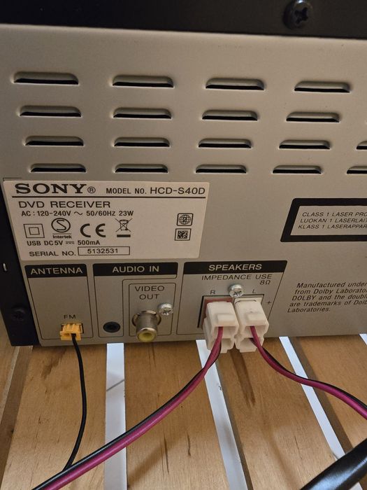 SONY  CMT-S40D уредба