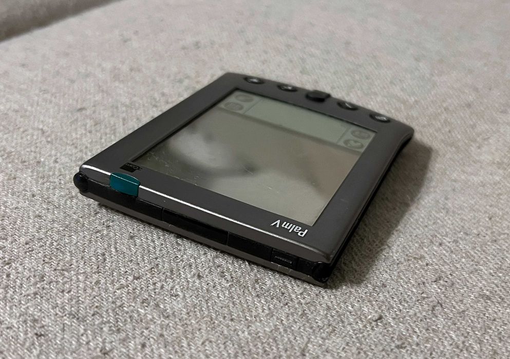 Palm V 3Com PDA original an 1999 cu stylus, colectie retro