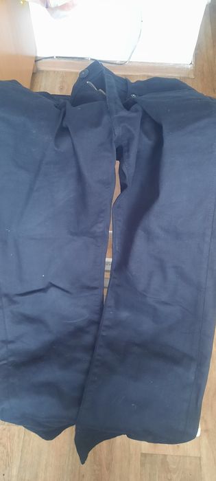 Джинсы черные широкие