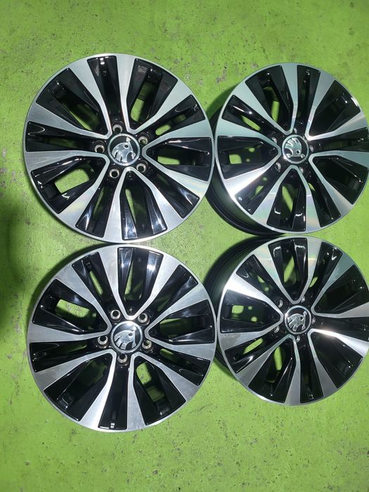 16 5x112 Skoda лети джанти 5х112 шкода черни черен гланц