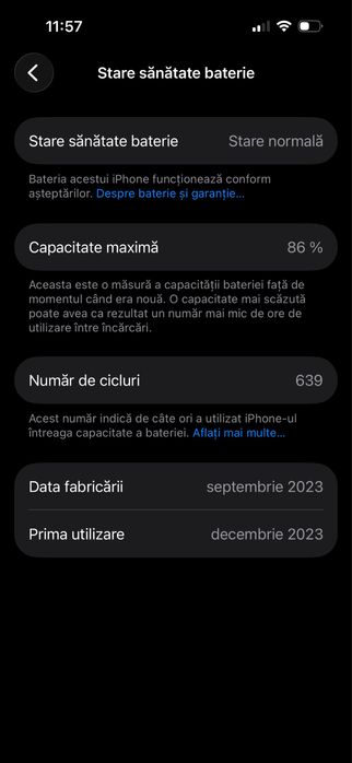 Vând/Schimb IPhone 15 Black