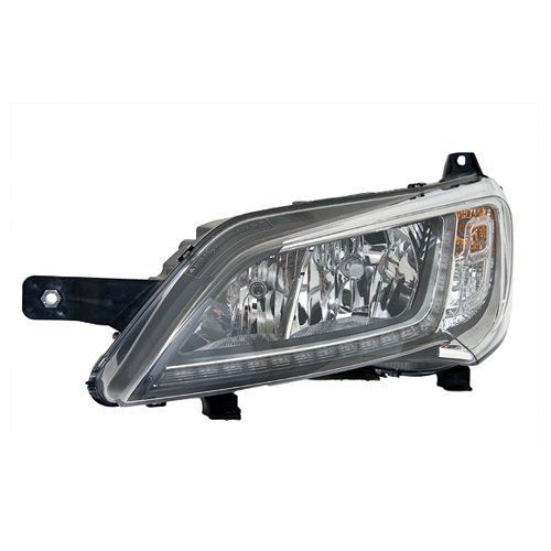 Far Citroen Jumper, 06.2014-, Fiat Ducato, 06.2014-, Peugeot Boxer, 06.2014-, stanga/dreapta, tip bec H7+H7, reglare electrica, cu lumini timp de zi LED, culoare argintiu, ECE, cu motoras, Depo, 1374297080