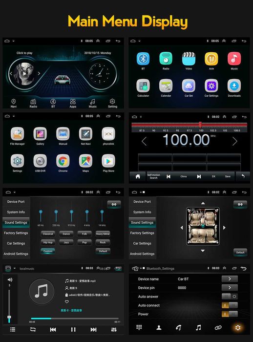Мултимедия Mercedes E Class Двоен дин W211 E220 E270 Android Навигация