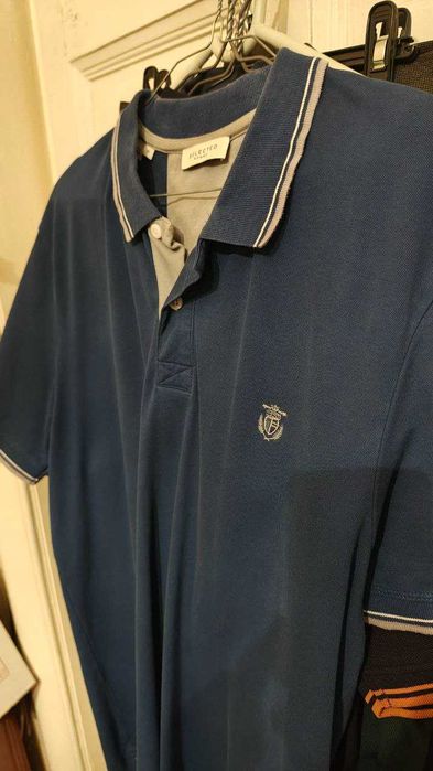 Tricou polo barbati albastru Selected Homme - marime L