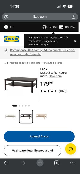 Vand masa cafea