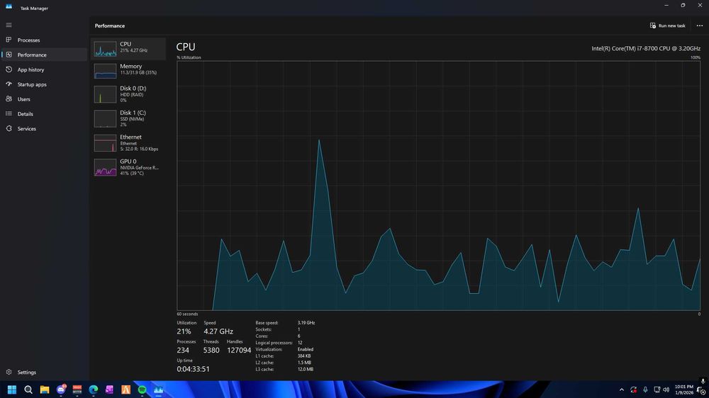 Desktop PC Gaming i7 8700 & 3060ti & 32GB RAM