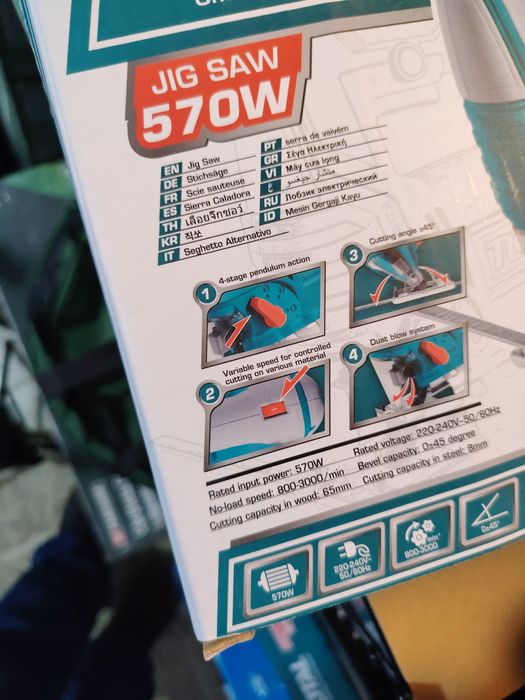 Прободен трион - зеге TOTAL, 65 мм, 570 W