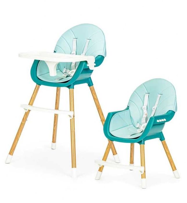 Scaunel de masa pentru copii Little Mom Nordic  2 in 1 reglabil