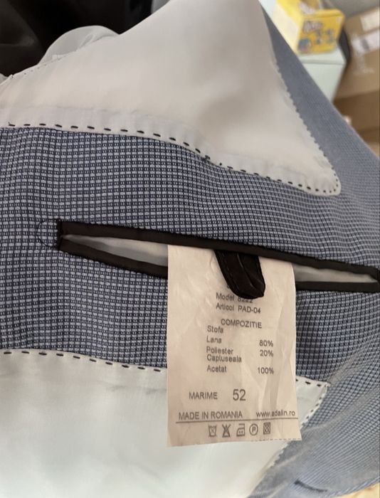 Sacou barbati, marimea 52 Escudo Adalin