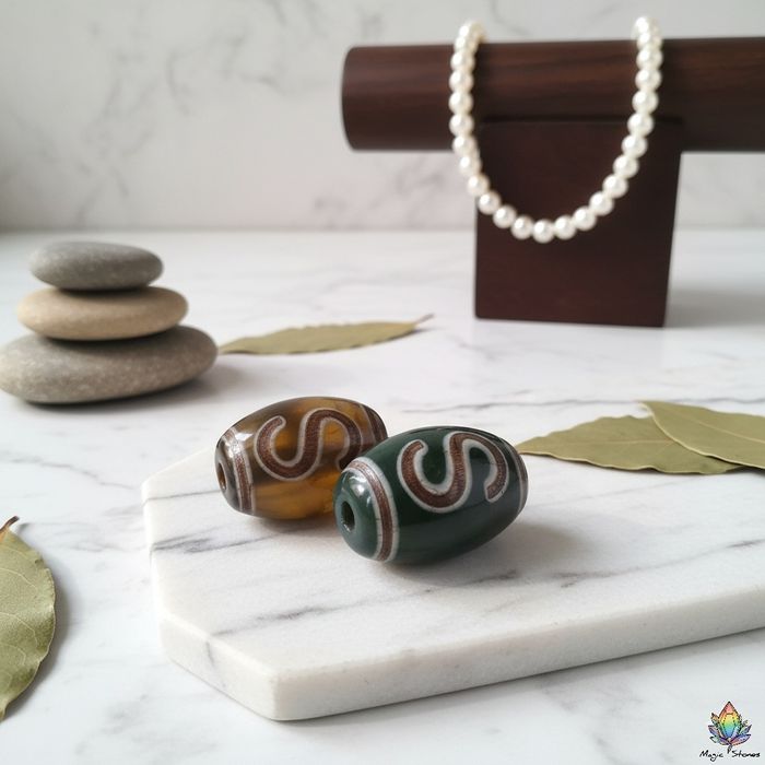 Тибетская бусина Дзи