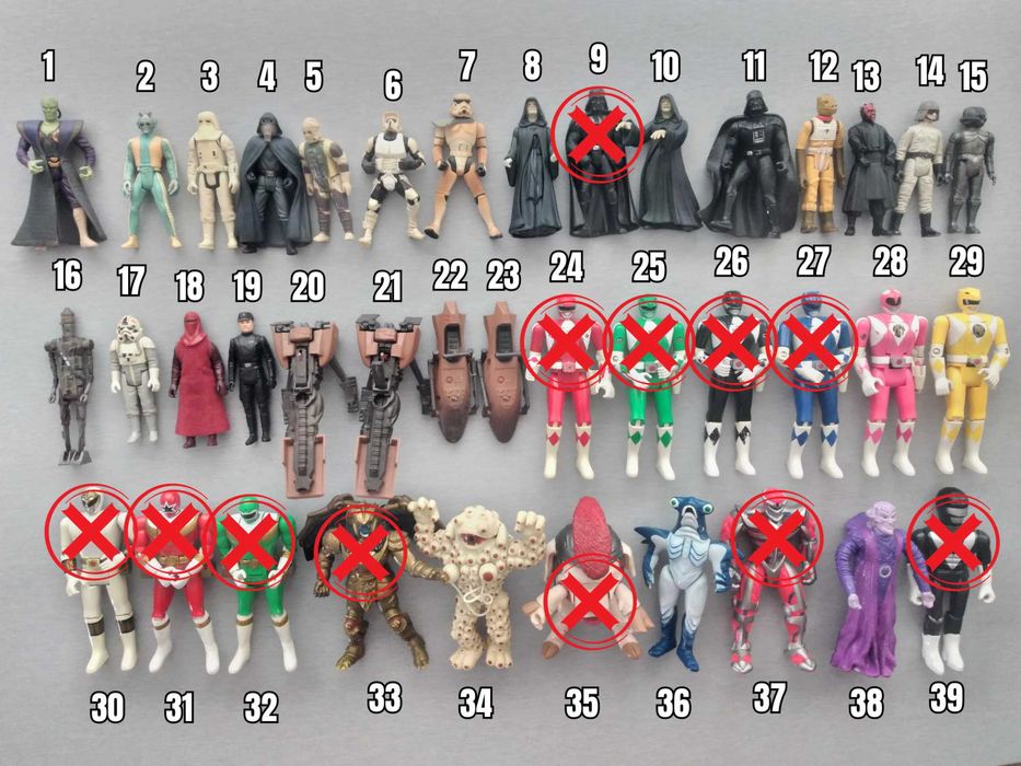 Колекционерски Екшън Фигурки - Star Wars, Power Rangers, LOTR, Batman, Bandai, X-Men Винтидж и Ретро 90s 80s Action Figures 2/2