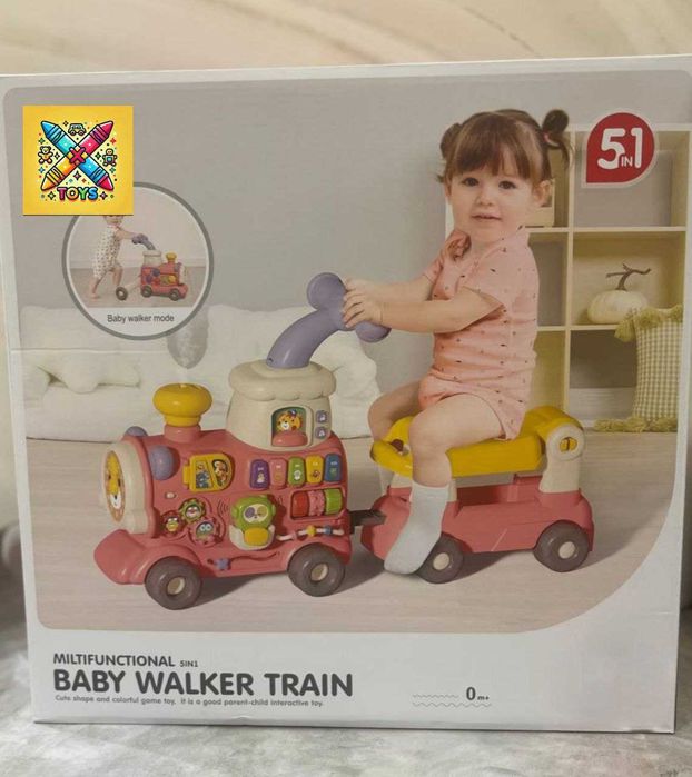 Паровозик 5в1 для малышей от 0 мес!