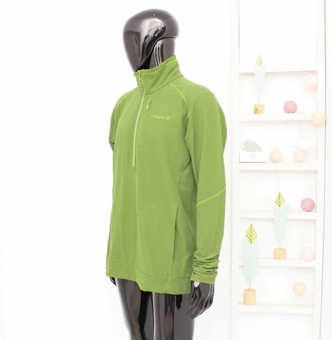Norrona Svalbard Warm1 Sweater мъжки пуловер 1/4 цип суичър зелен L