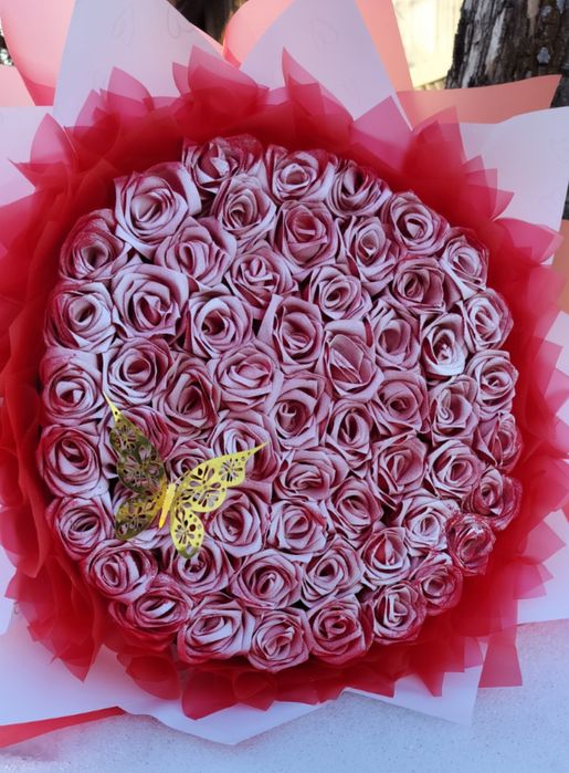 Букет из лент тюльпаны