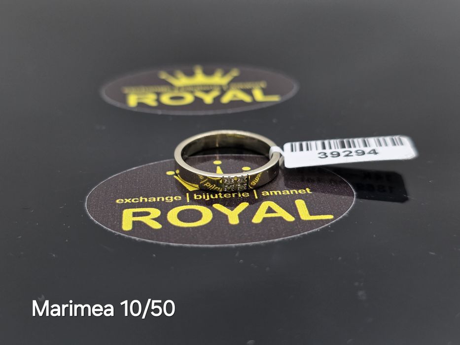 Bijuteria Royal: Inel aur 14k/ 4 Diamante /2.49 gr