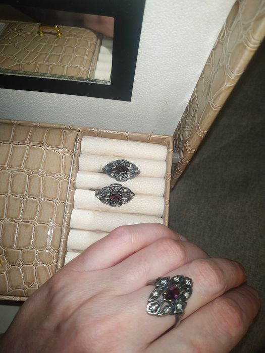 Кольцо,серьги,набор,серебро,подарок