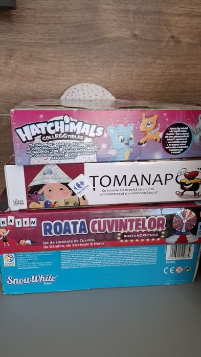 Jocuri pentru copii (Hatchimals, Țomanap, Roata Cuvintelor, Snow White)