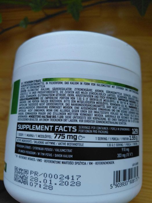 Citrat de Potasiu pulbere 200g, nou, sigilat.