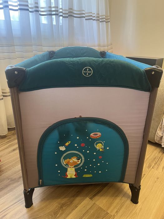Patut pliant 2 niveluri Juju Sleepy Baby, Space Doggy