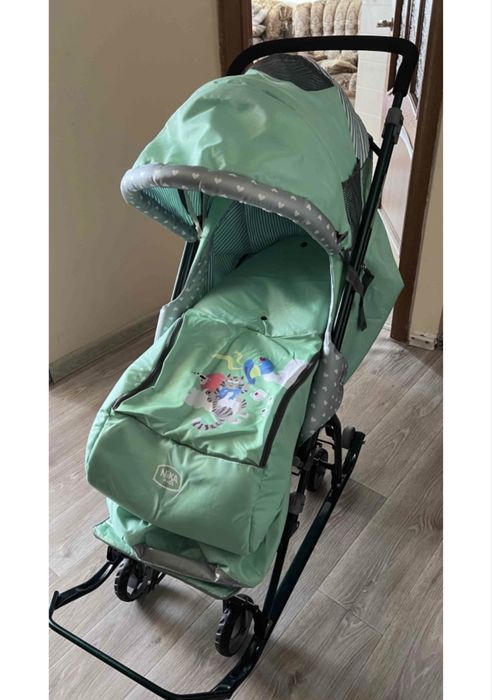 Зимние санки  с теплым чехлом