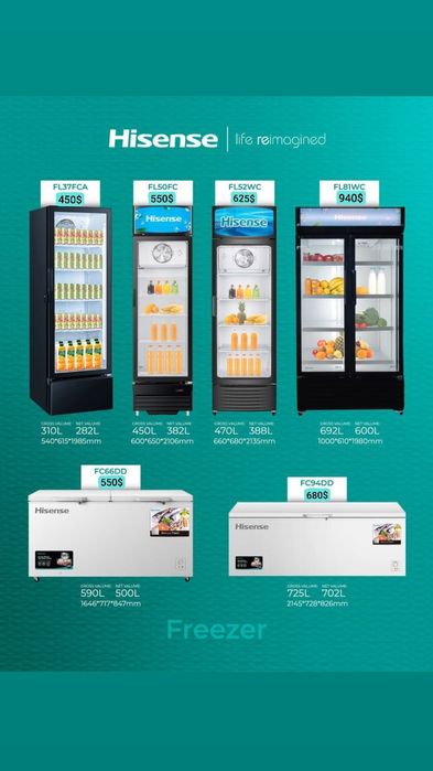 Витринный Холодильник Hisense Fl37FCA От официального дилера