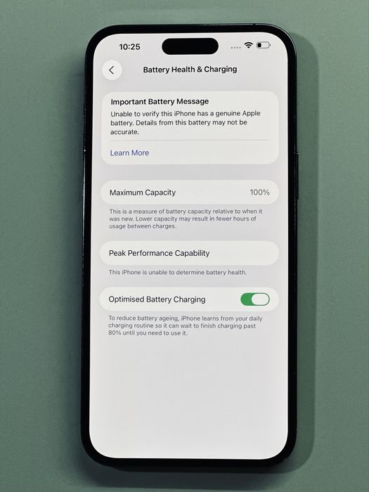 iPhone 14 ProMax Purple 100% battery