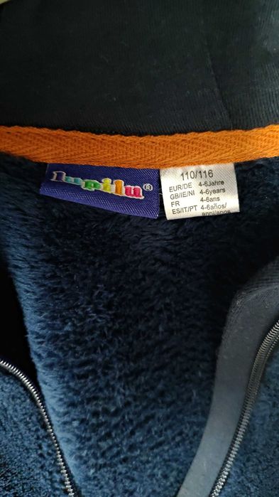 Pantaloni captusiti cu bumbac si jacheta pufoasa lupilu marime 110-116