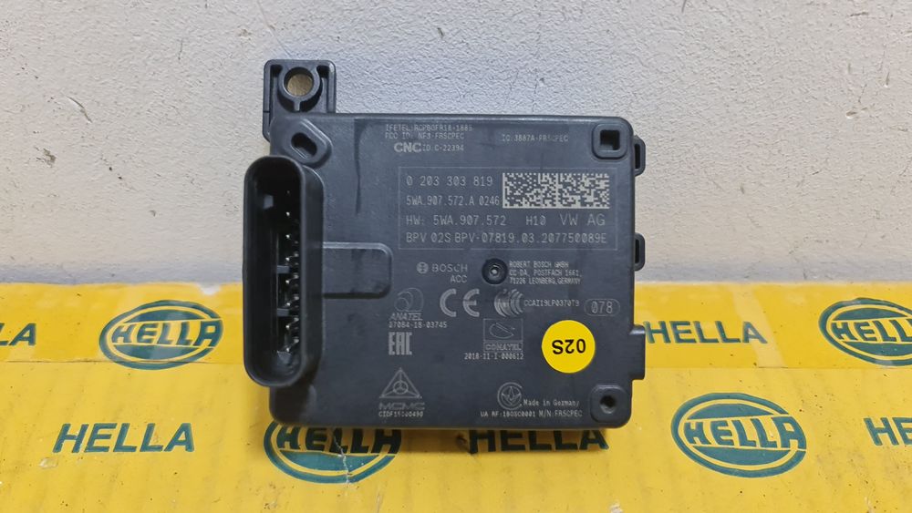 Senzor radar distronic acc VW Audi Skoda 5WA907572A A3 ID4 GOLF OCTAVI