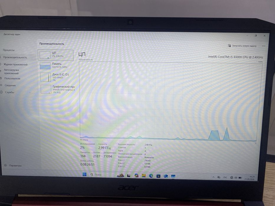 Ноутбук Acer intel core i5-9