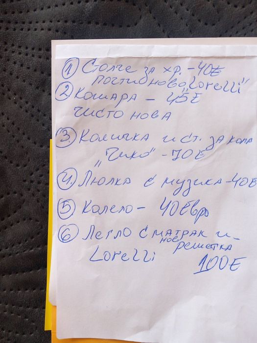 Бебешка количка, креватче, столче