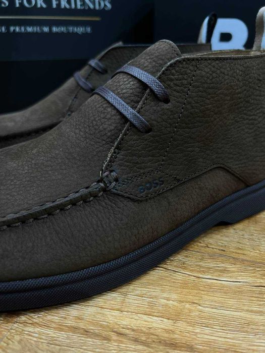 BOSS мужские высокие лоферы из нубука РАЗМЕР 39