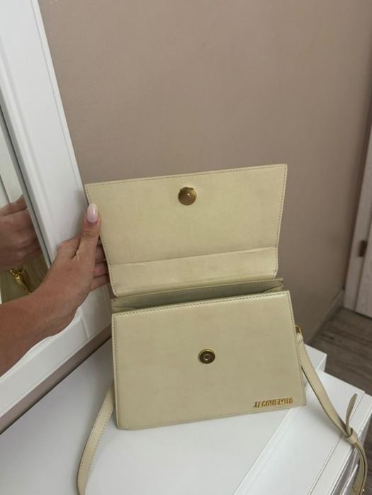 Geantă Jacquemus-Le Grand Chiquito tote bag, crem