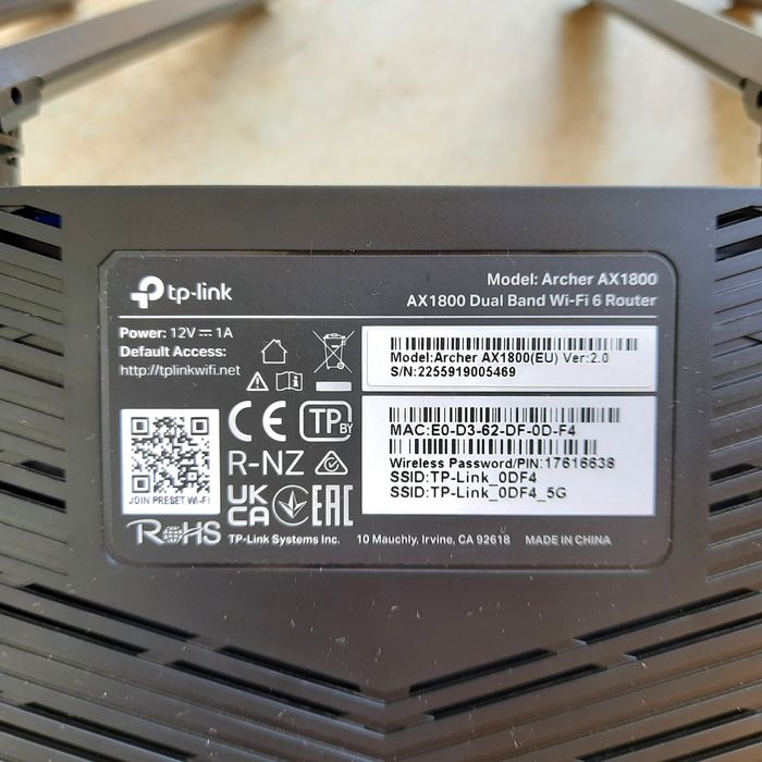 Рутер Dual Band / Wi-Fi 6